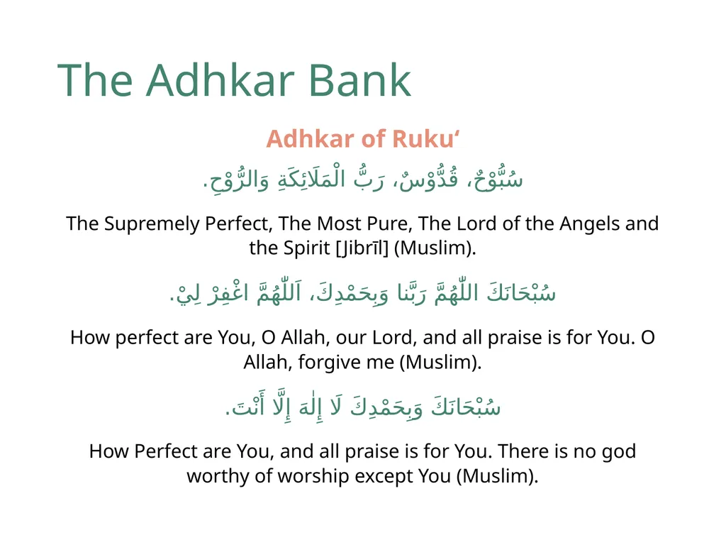Starter Lesson 3 How to develop khushu Tadabbur - slide 13 of 15