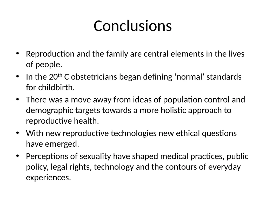 Kill or Cure Reproduction in the 20th century Aims - slide 24 of 24