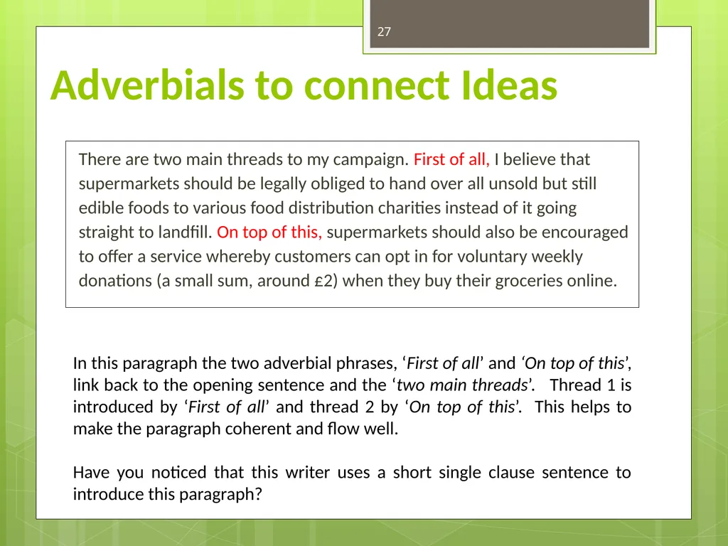FOOD WASTE CAN YOU CHANGE THE WORLD? 2 Video clip - slide 27 of 38