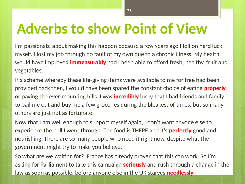 FOOD WASTE CAN YOU CHANGE THE WORLD? 2 Video clip - slide 25 of 38