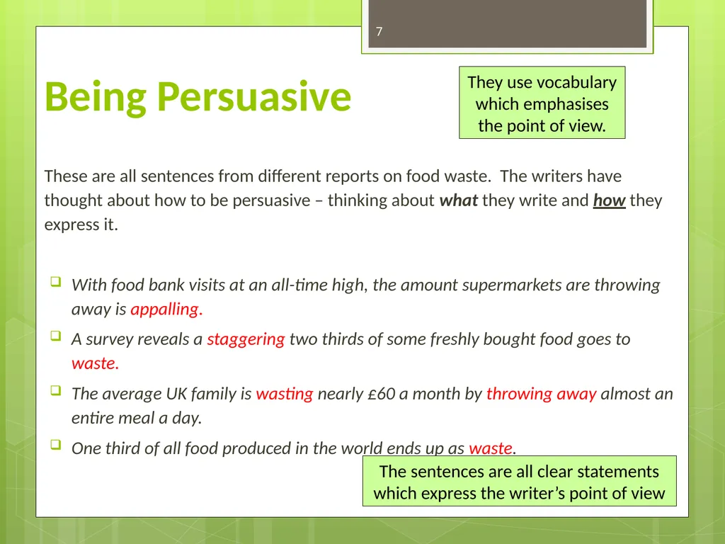 FOOD WASTE CAN YOU CHANGE THE WORLD? 2 Video clip - slide 7 of 38