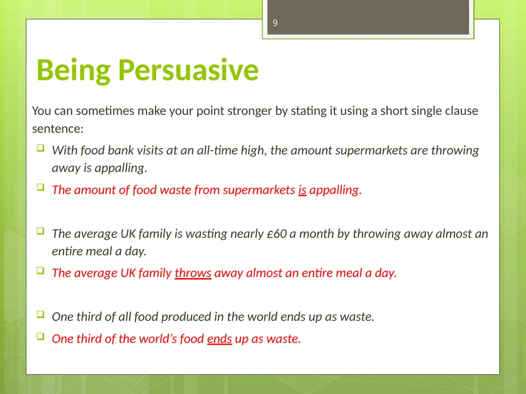 FOOD WASTE CAN YOU CHANGE THE WORLD? 2 Video clip - slide 9 of 38
