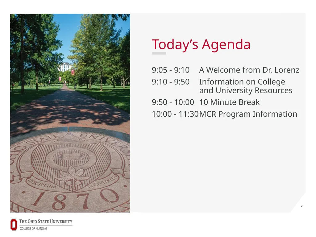 Spring 2026 MCR Orientation Welcome! We’ll begin - slide 2 of 17