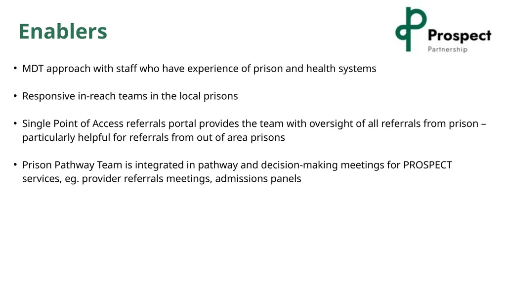 PROSPECT Prison Pathway Team Becci - slide 7 of 12