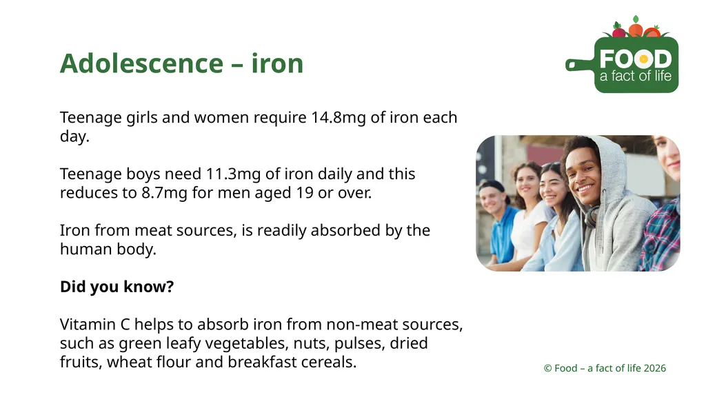 Nutritional need throughout life Key stages in - slide 29 of 41
