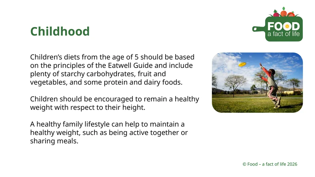 Nutritional need throughout life Key stages in - slide 25 of 41
