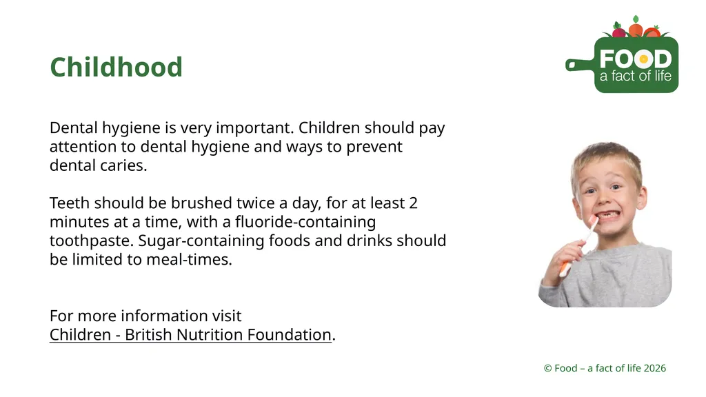 Nutritional need throughout life Key stages in - slide 27 of 41