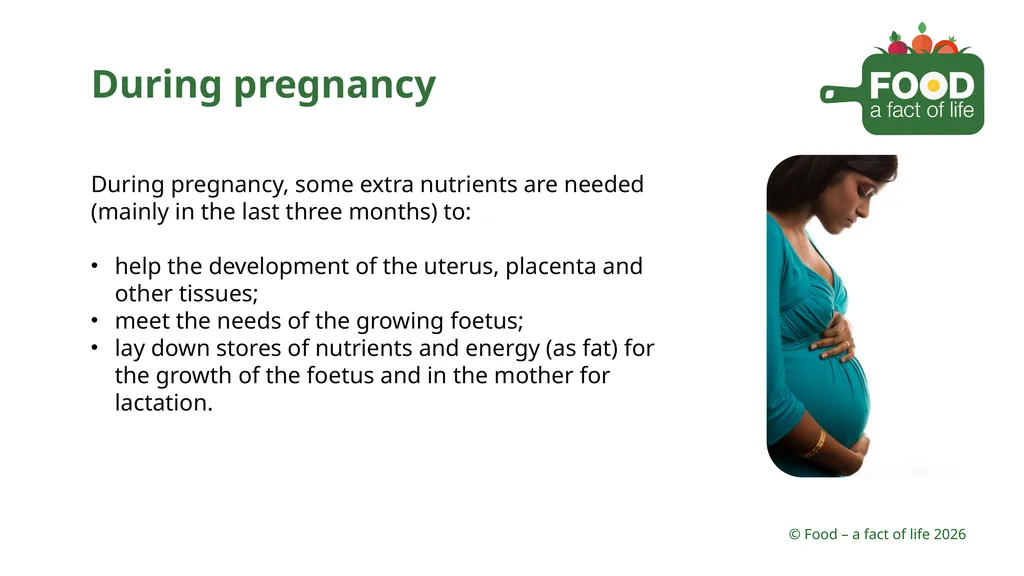 Nutritional need throughout life Key stages in - slide 6 of 41