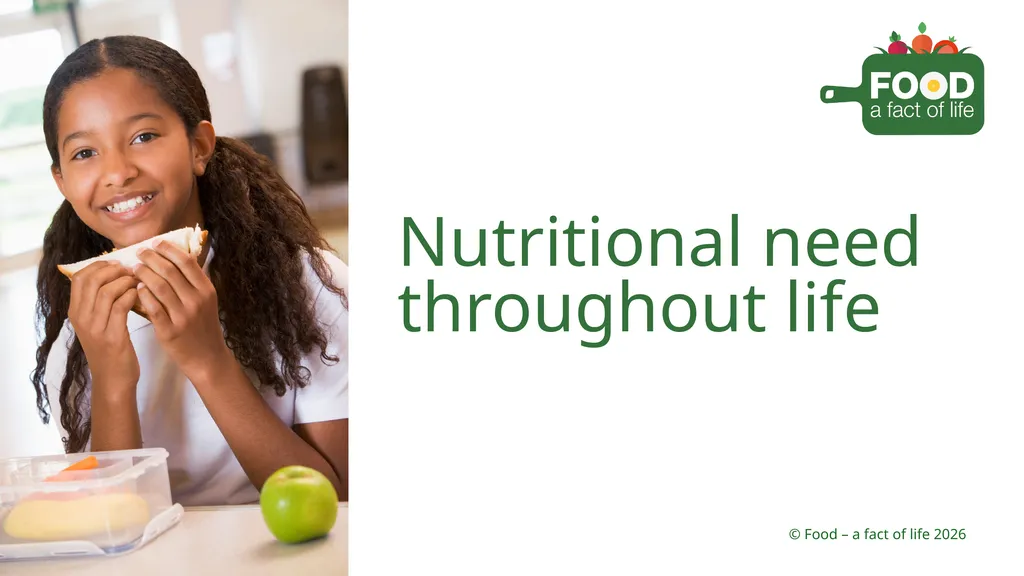 Nutritional need throughout life Key stages in - slide 1 of 41