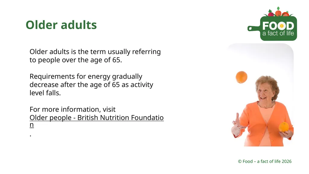 Nutritional need throughout life Key stages in - slide 35 of 41