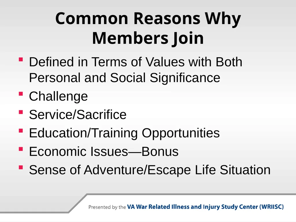 Why Military Culture Matters: The Military - slide 14 of 26