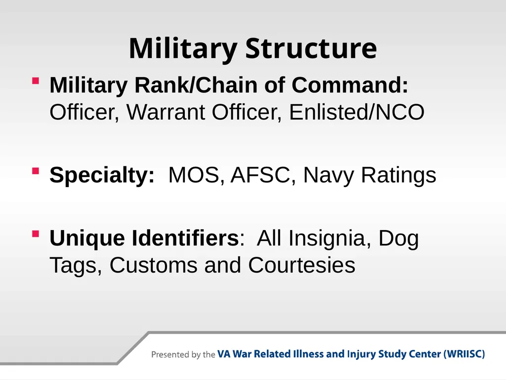 Why Military Culture Matters: The Military - slide 5 of 26