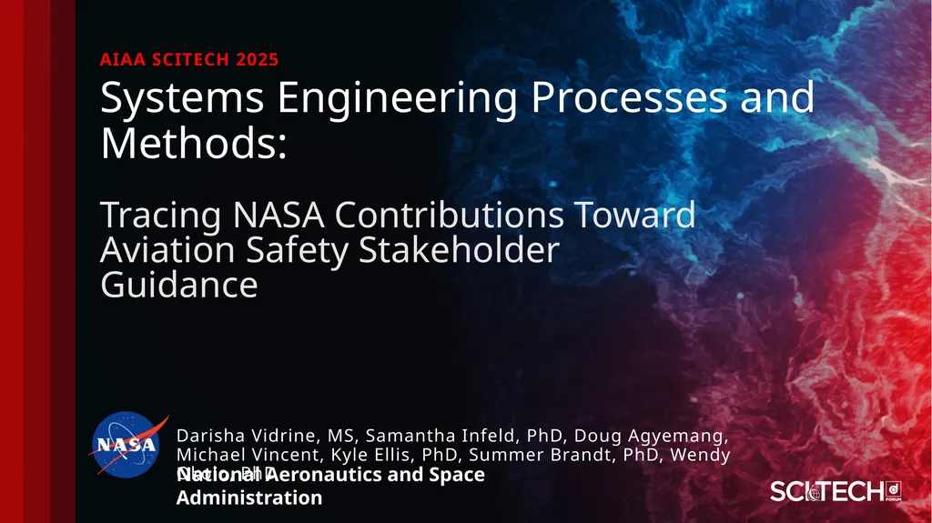 Systems Engineering Processes and Methods: AIAA - slide 2 of 32