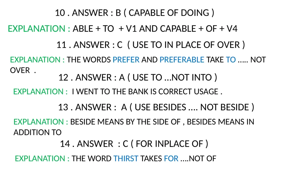 WORKBOOK EXPLANATORY NOTES NOUNS 1 . ANSWER : D ( - slide 17 of 48