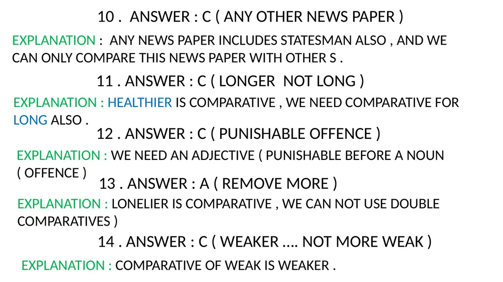 WORKBOOK EXPLANATORY NOTES NOUNS 1 . ANSWER : D ( - slide 38 of 48