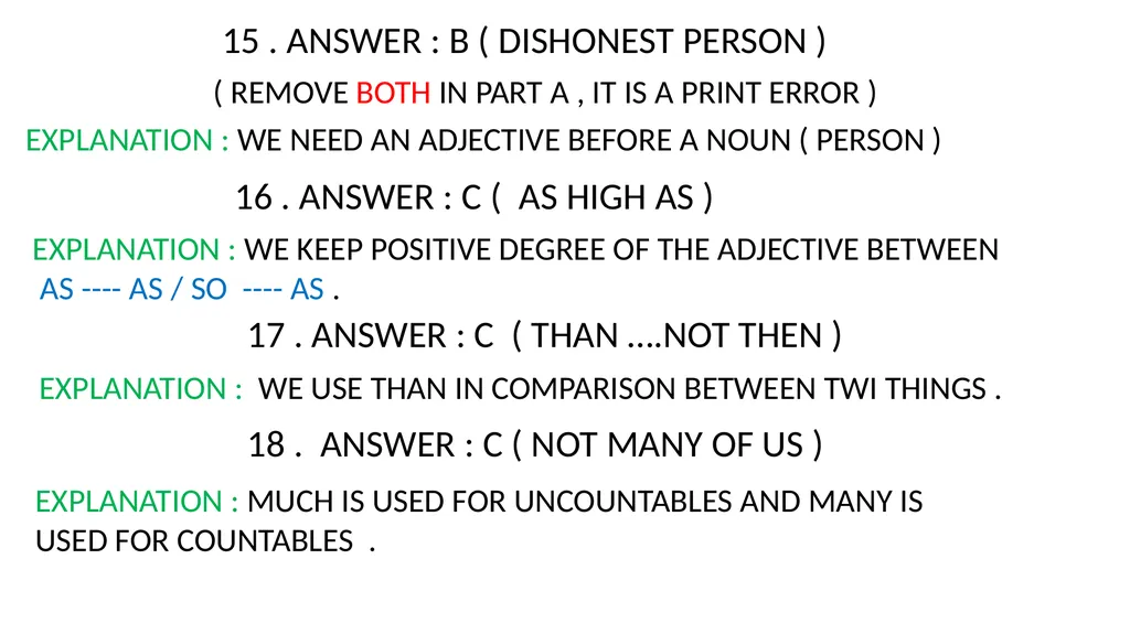 WORKBOOK EXPLANATORY NOTES NOUNS 1 . ANSWER : D ( - slide 39 of 48