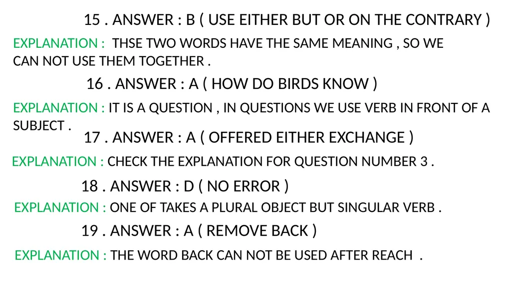 WORKBOOK EXPLANATORY NOTES NOUNS 1 . ANSWER : D ( - slide 29 of 48