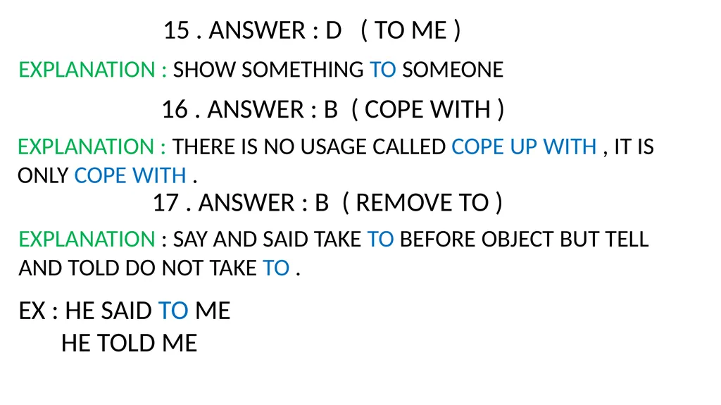 WORKBOOK EXPLANATORY NOTES NOUNS 1 . ANSWER : D ( - slide 18 of 48