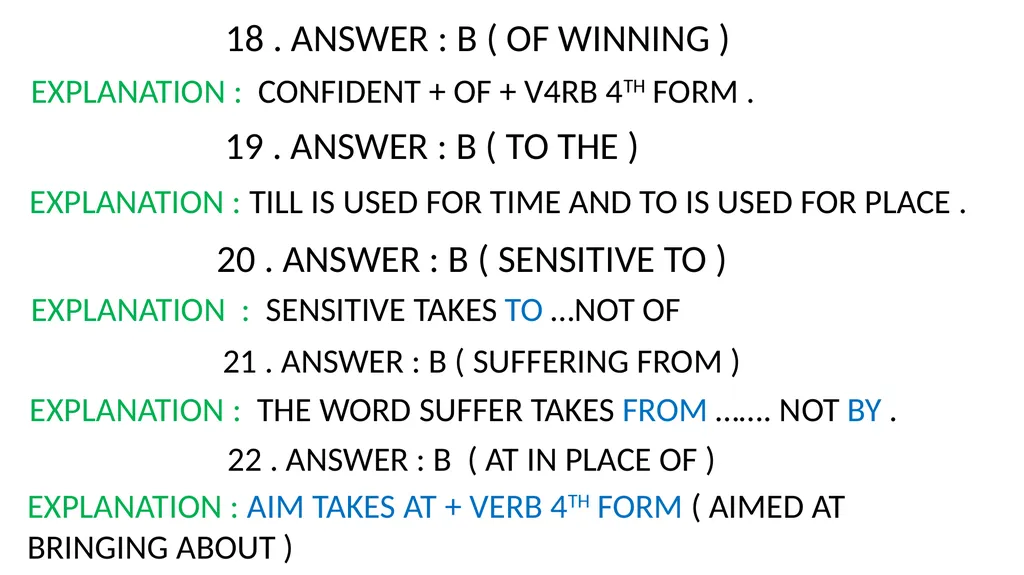 WORKBOOK EXPLANATORY NOTES NOUNS 1 . ANSWER : D ( - slide 19 of 48