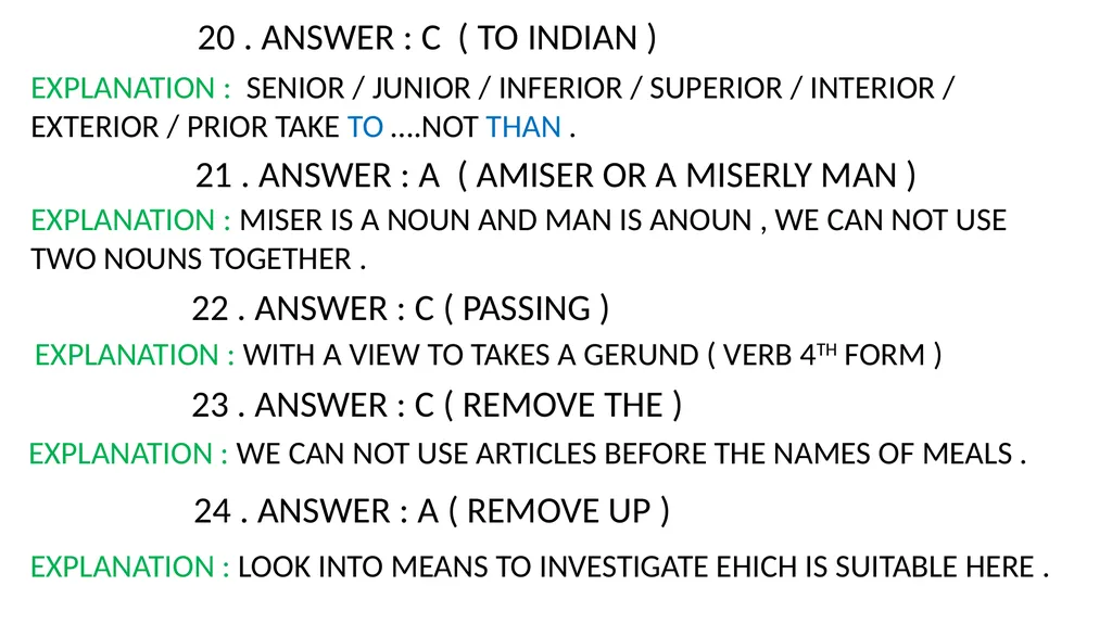 WORKBOOK EXPLANATORY NOTES NOUNS 1 . ANSWER : D ( - slide 30 of 48