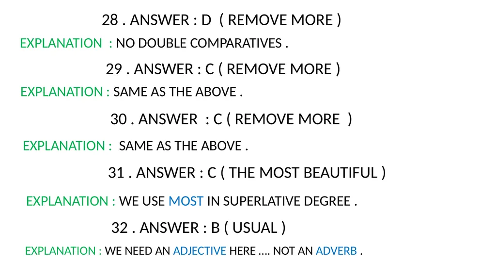 WORKBOOK EXPLANATORY NOTES NOUNS 1 . ANSWER : D ( - slide 42 of 48