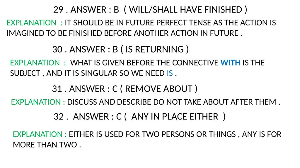 WORKBOOK EXPLANATORY NOTES NOUNS 1 . ANSWER : D ( - slide 32 of 48