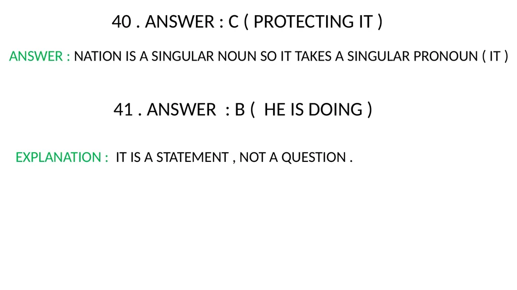 WORKBOOK EXPLANATORY NOTES NOUNS 1 . ANSWER : D ( - slide 35 of 48