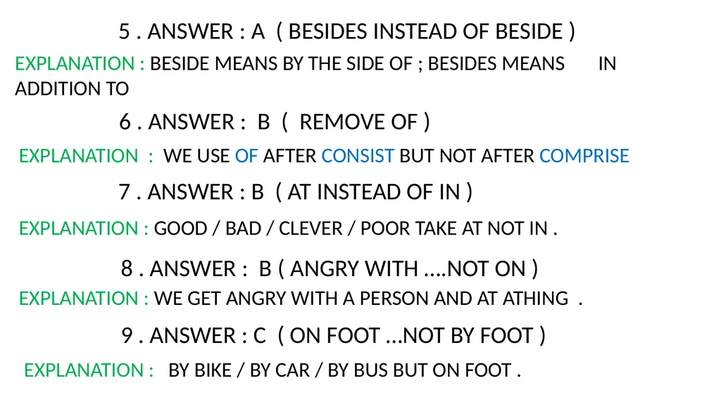 WORKBOOK EXPLANATORY NOTES NOUNS 1 . ANSWER : D ( - slide 16 of 48