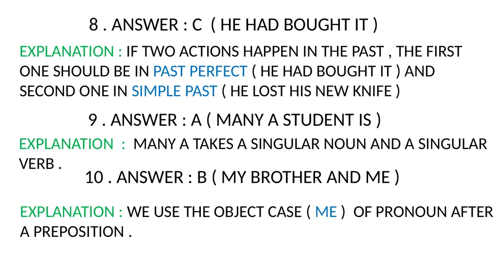 WORKBOOK EXPLANATORY NOTES NOUNS 1 . ANSWER : D ( - slide 27 of 48