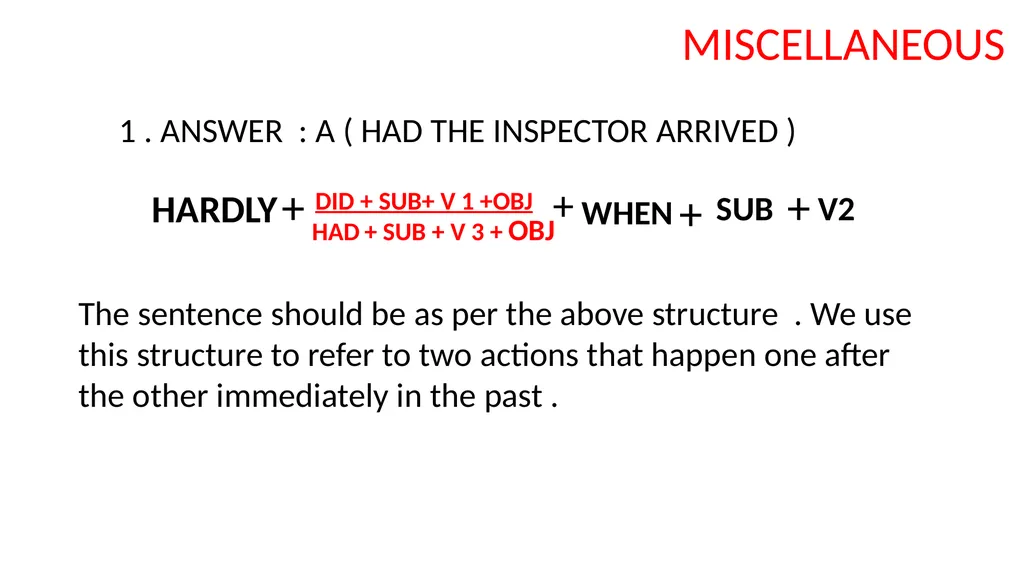 WORKBOOK EXPLANATORY NOTES NOUNS 1 . ANSWER : D ( - slide 22 of 48