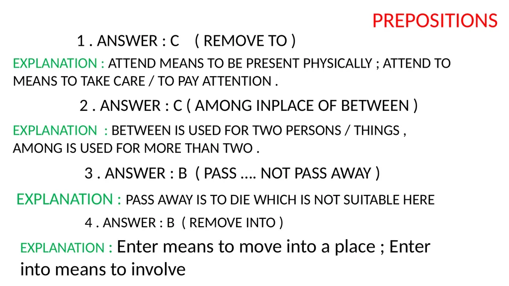 WORKBOOK EXPLANATORY NOTES NOUNS 1 . ANSWER : D ( - slide 15 of 48