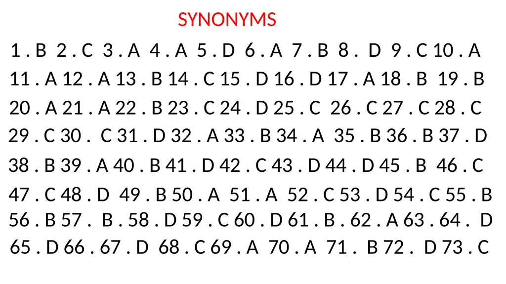 WORKBOOK EXPLANATORY NOTES NOUNS 1 . ANSWER : D ( - slide 46 of 48