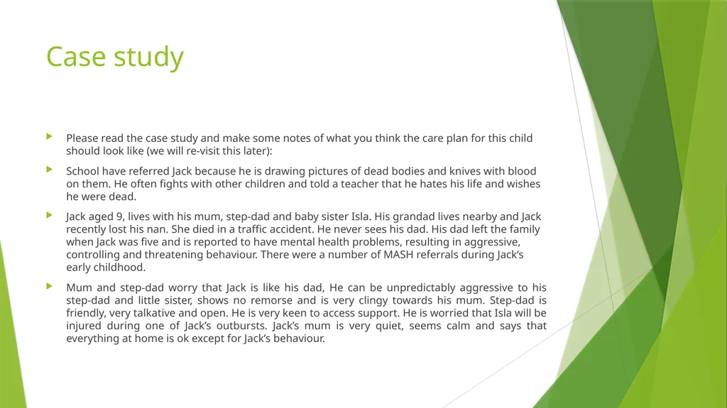 Developmental Trauma and Attachment Team Aim: To - slide 2 of 26
