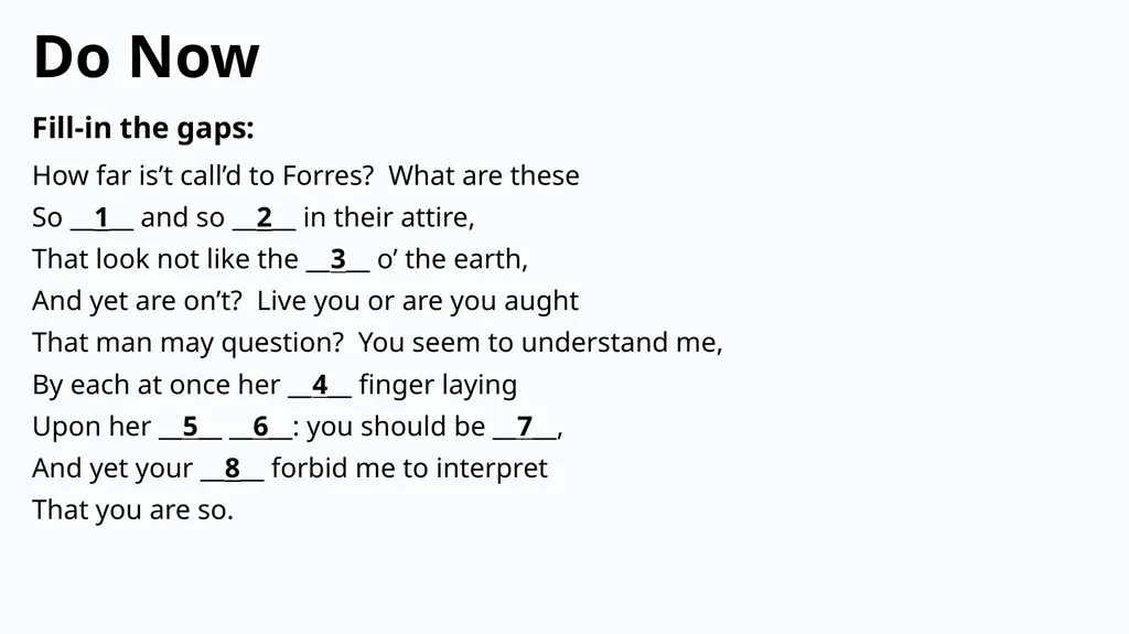 Do Now Answer the questions below: What is the - slide 9 of 12