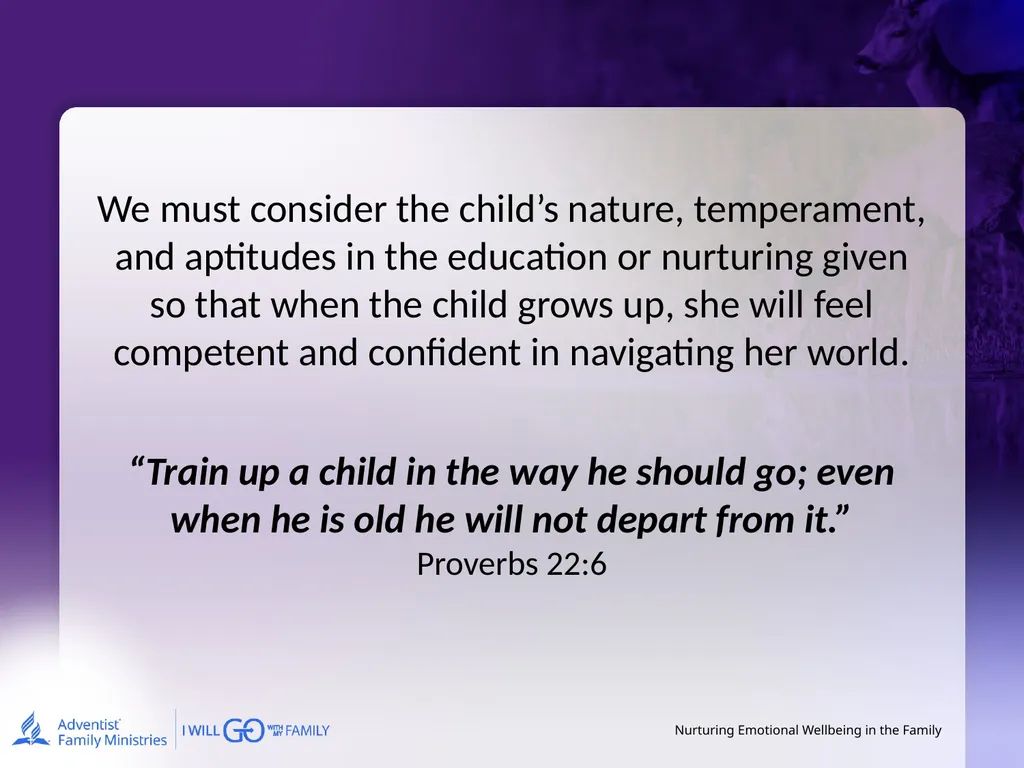 Nurturing Emotional Wellbeing in the Family - slide 6 of 27