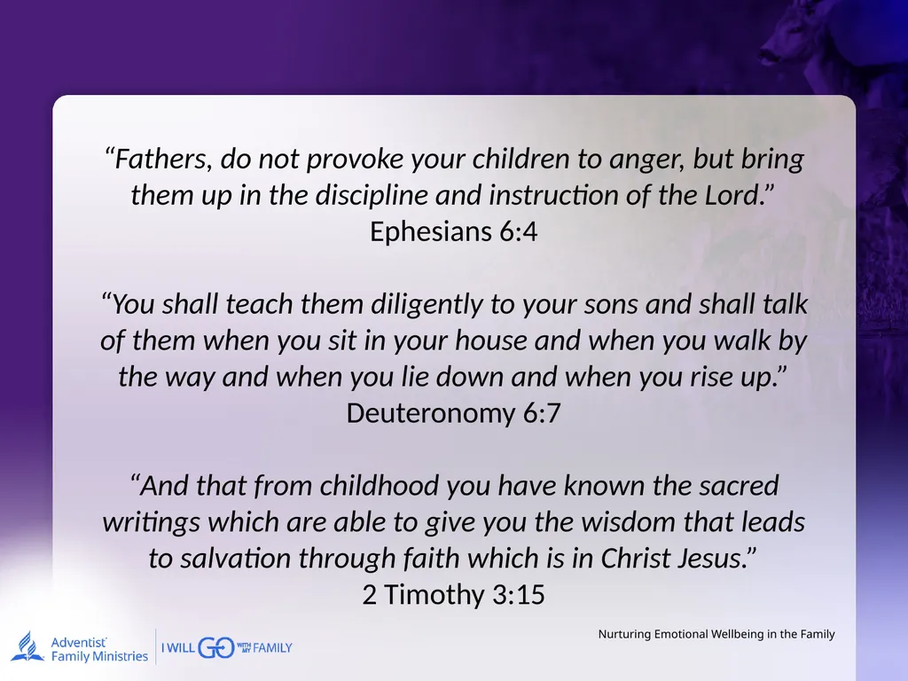 Nurturing Emotional Wellbeing in the Family - slide 7 of 27