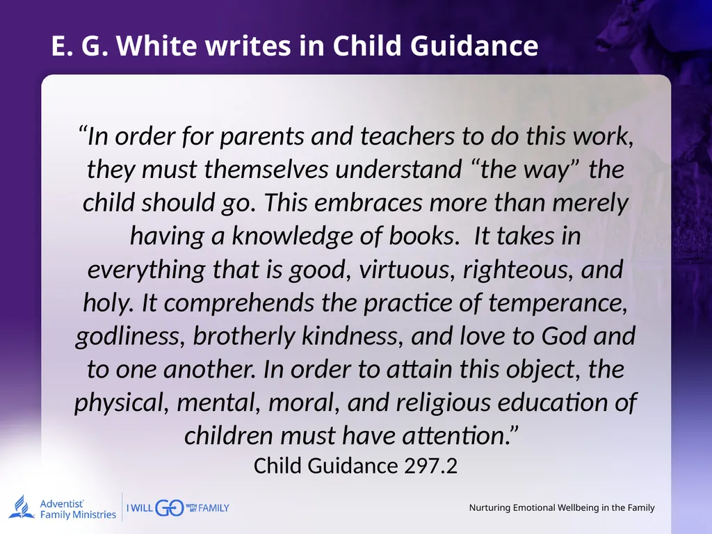 Nurturing Emotional Wellbeing in the Family - slide 8 of 27