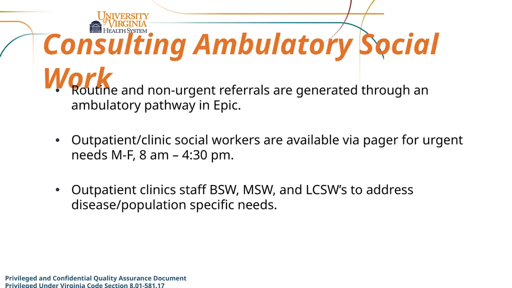 CONSULTING SOCIAL WORK 101 Who we are BSW, MSW and - slide 9 of 10