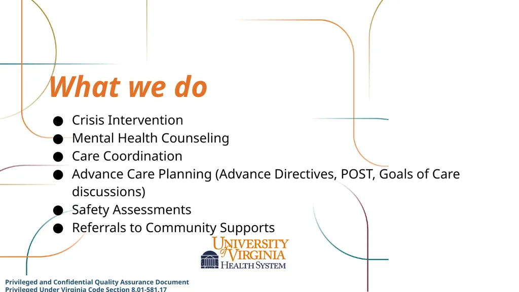 CONSULTING SOCIAL WORK 101 Who we are BSW, MSW and - slide 3 of 10