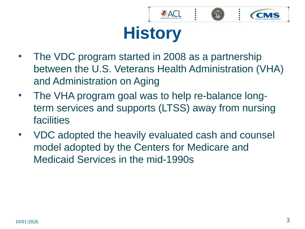 November 8, 2023 Veteran Directed Care Program - slide 3 of 12