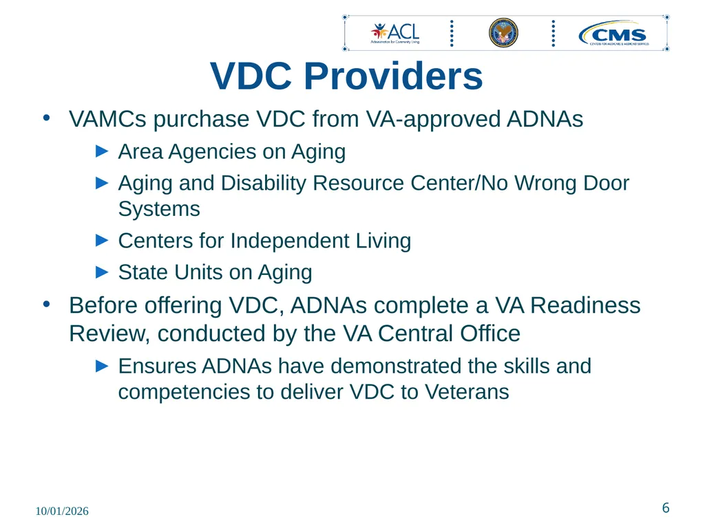 November 8, 2023 Veteran Directed Care Program - slide 6 of 12