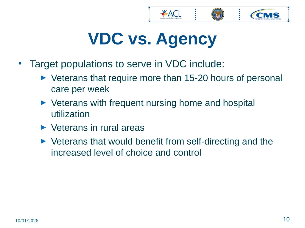 November 8, 2023 Veteran Directed Care Program - slide 10 of 12