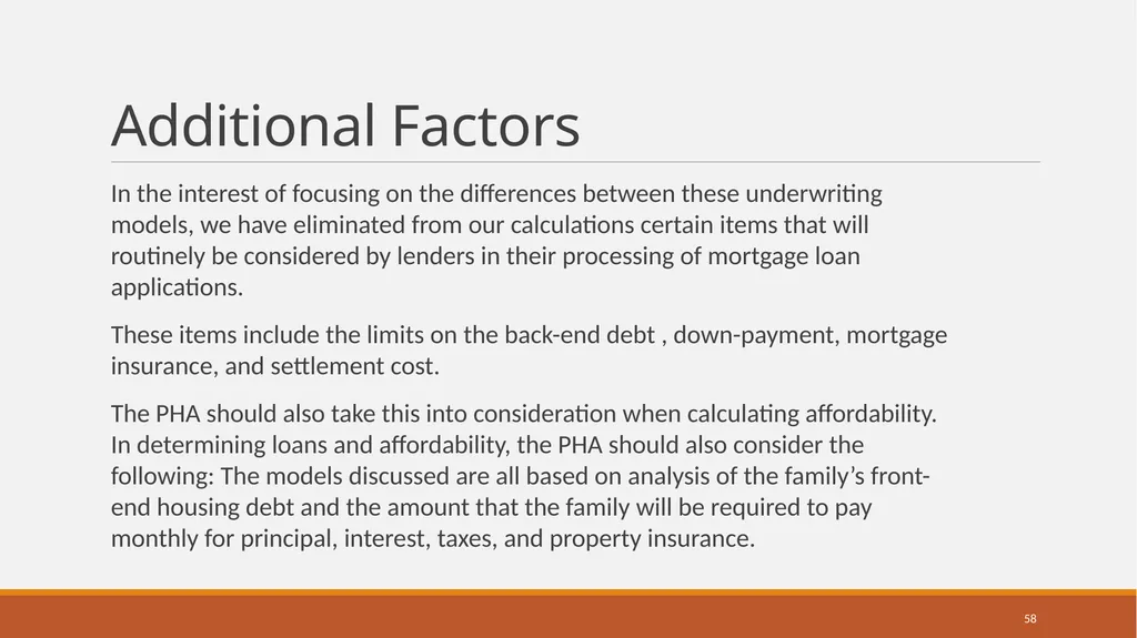 Housing Choice Voucher (HCV) Homeownership Program - slide 58 of 71