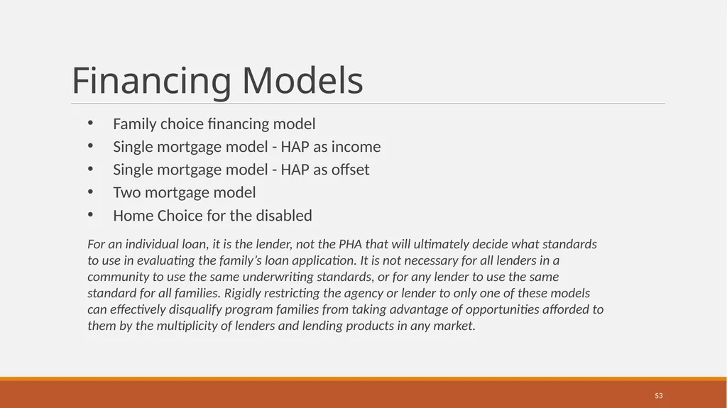Housing Choice Voucher (HCV) Homeownership Program - slide 53 of 71