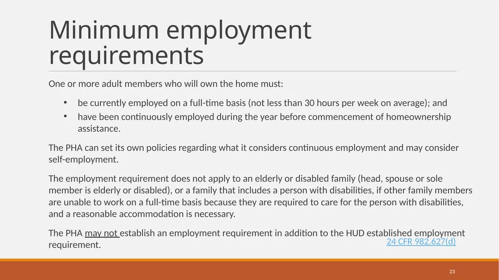Housing Choice Voucher (HCV) Homeownership Program - slide 23 of 71