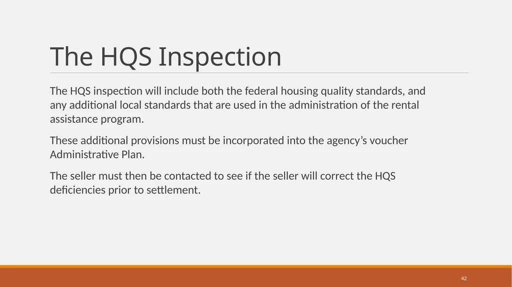 Housing Choice Voucher (HCV) Homeownership Program - slide 42 of 71