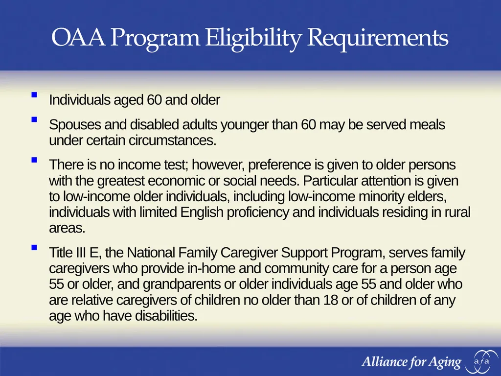 Older Americans Act Program Information Forum - slide 19 of 37