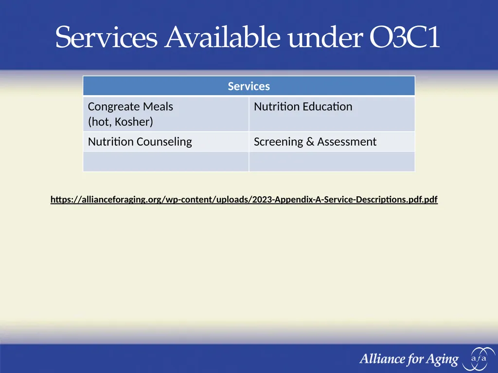 Older Americans Act Program Information Forum - slide 9 of 37
