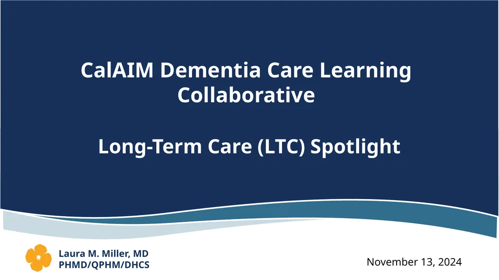 Long-Term Care (LTC) Spotlight November 13, 2024 - slide 1 of 11