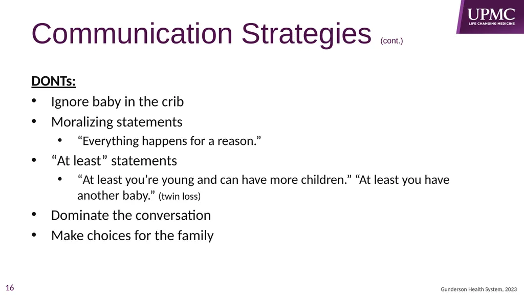 Perinatal & Neonatal Loss Audrey Wrobel, LSW - slide 16 of 24